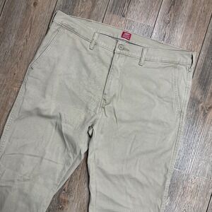 Levis xx Chino Standard Taper Khaki Tan Pants Mens 38x32 (Tag 38x34) 85226-0069